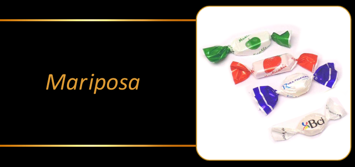 Caramelos publicitarios formato mariposa